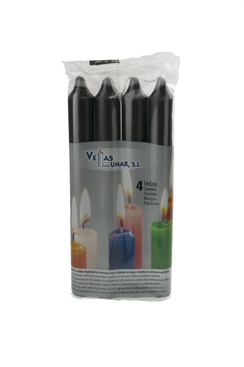 PACK 4 VELAS NEGRA 90100