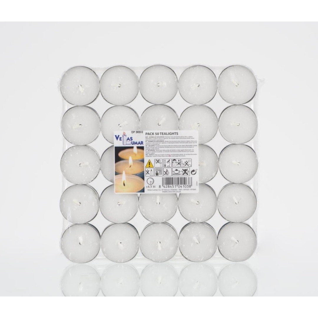 PACK 50 TEALIGHT  4.5HORS 90320