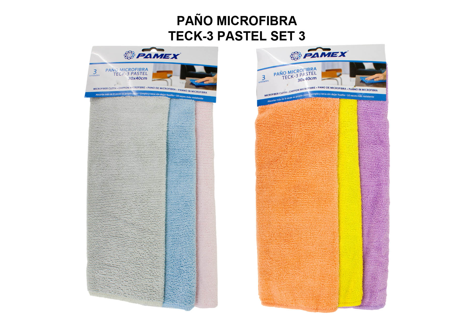 PAÑO MICROFIBRA 3UN PASTEL 901500
