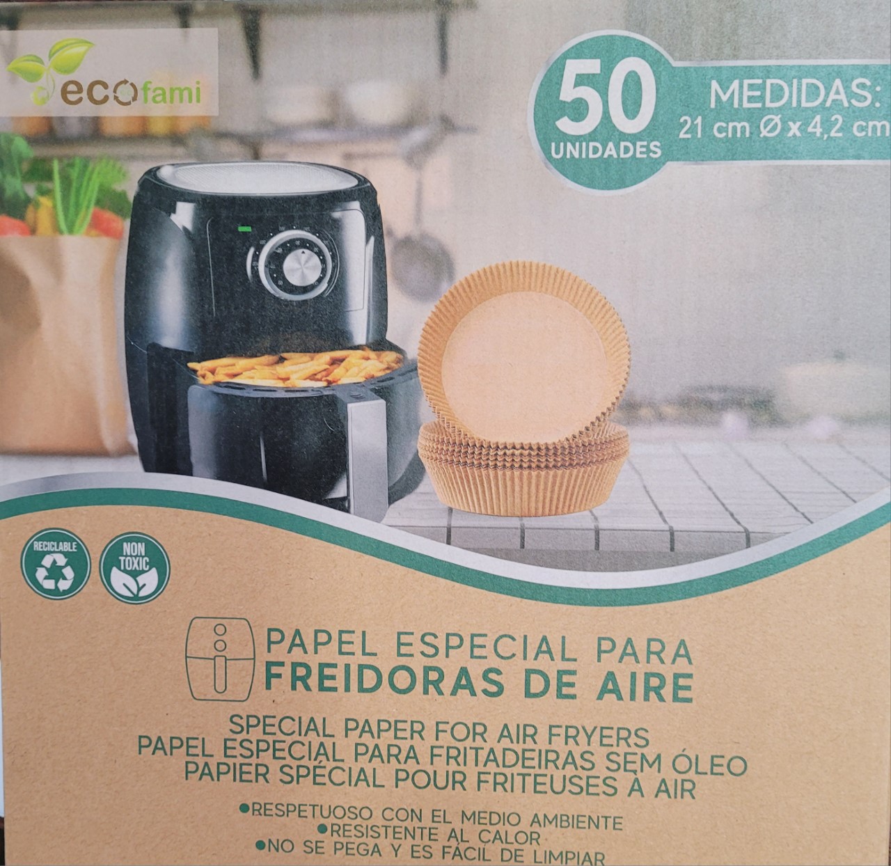 PAPEL FREIDORA AIRE 21X4.2CM 50U  905500