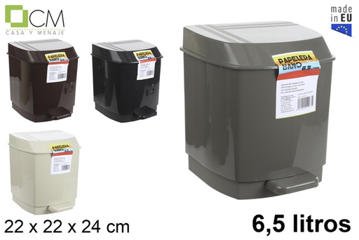 PAPELERA BAÑO COLORES  6.5L 9032500