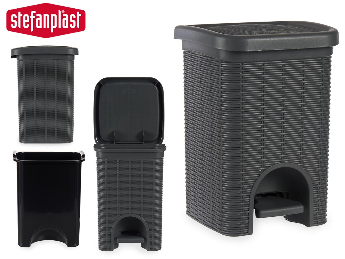 PAPELERA ELEGANCE 20L GRIS 918100