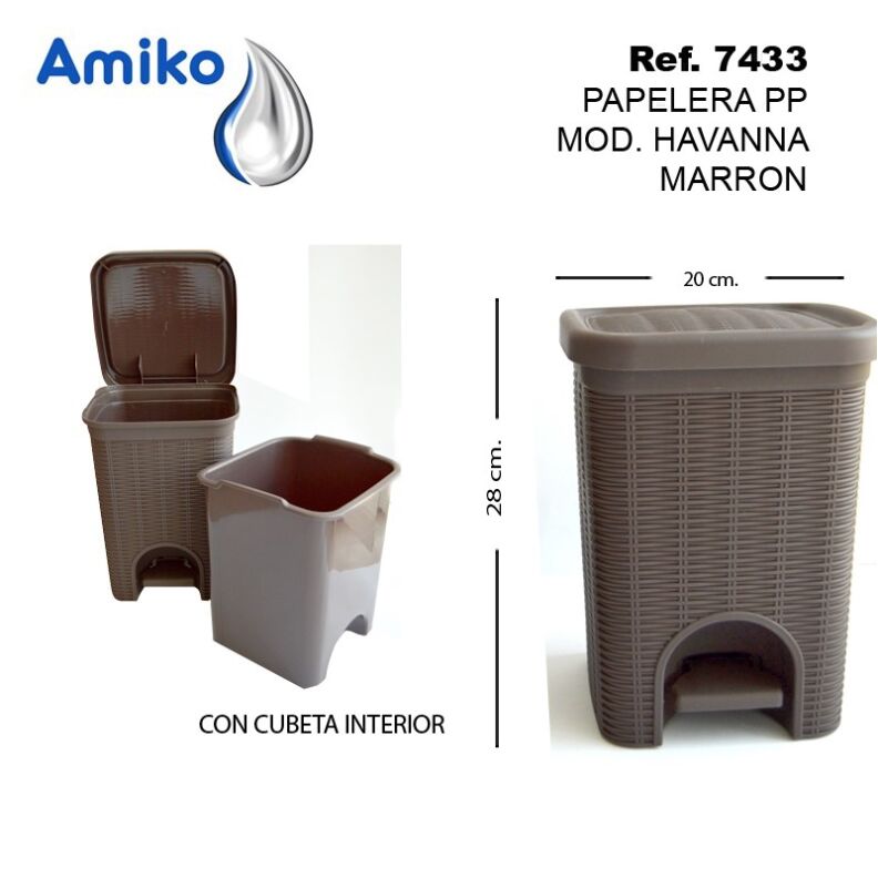 PAPELERA HAVANNA MARRON 909000