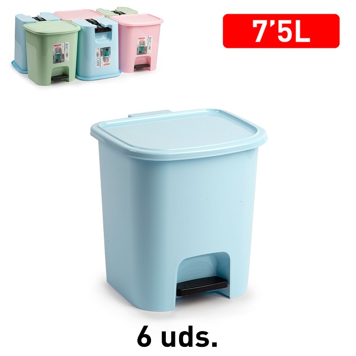 PAPELERA PEDAL 7.5L CUBE ARV 9031000