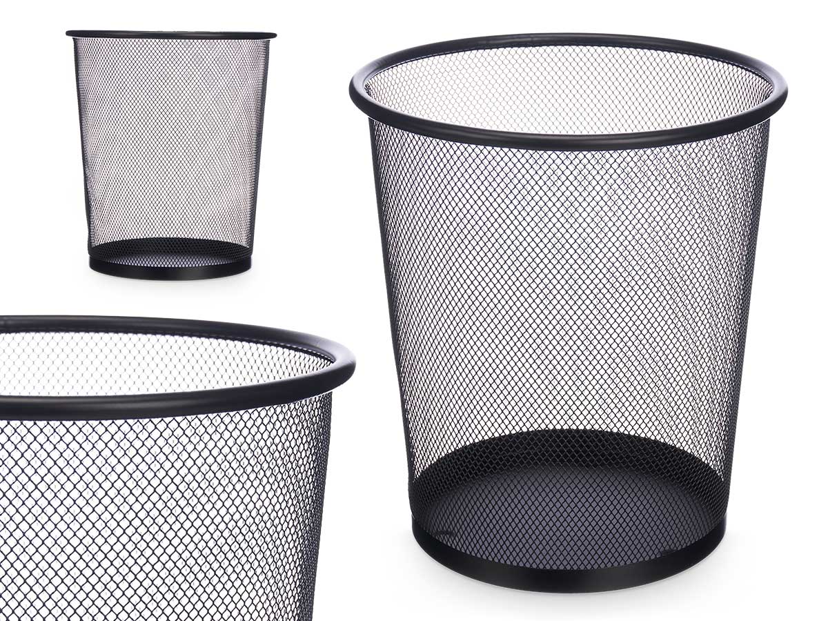 PAPELERA REJILLA NEGRA 24CM 903100