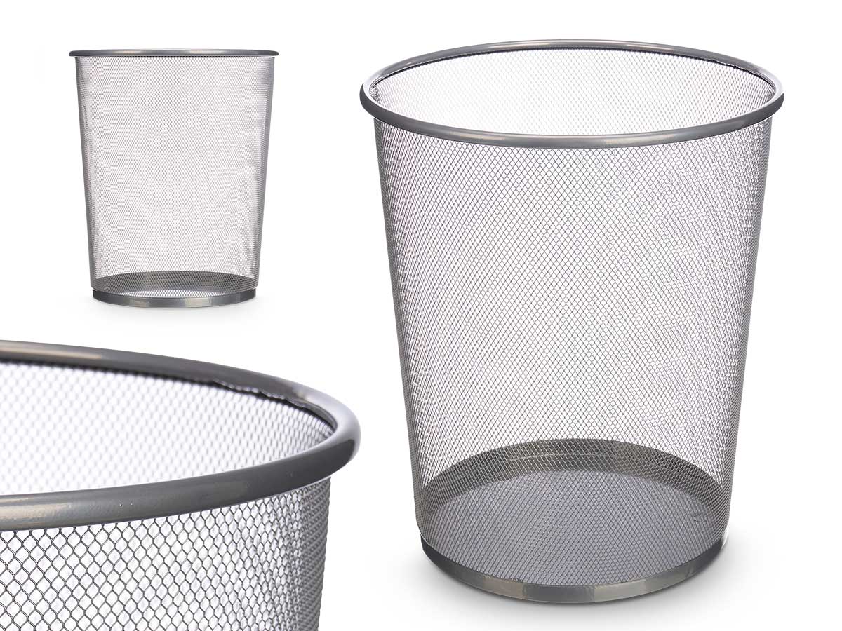 PAPELERA REJILLA PLATA 29.5CM 9042500