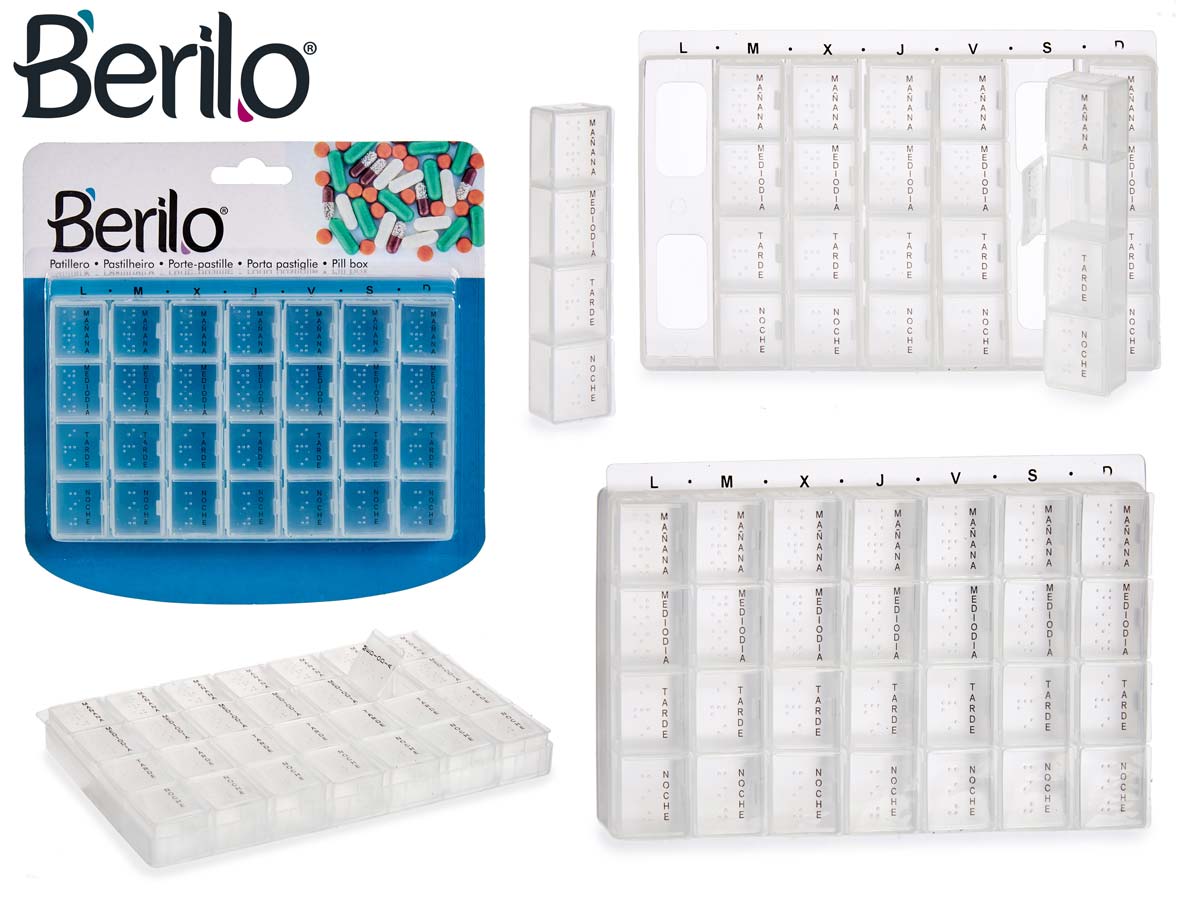 PASTILLERO SEMANL TRANSPARENTE 901400