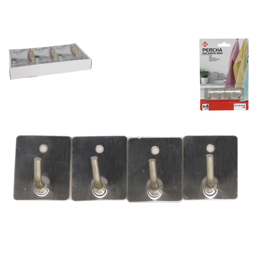 PERCHA ESCARPIA MINI X4 METAL 900500