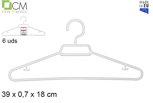 PERCHA PLASTICO 6UNID 9008500