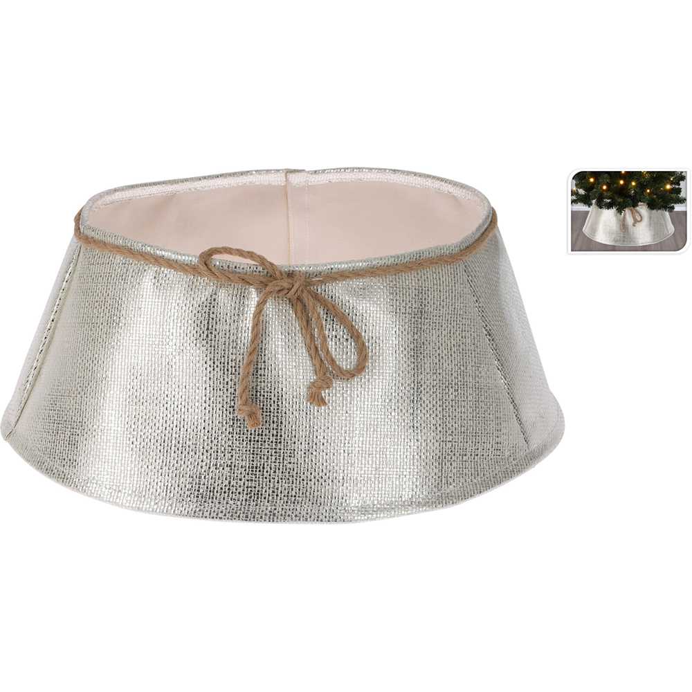 PIE ARBOL NAVIDAD 40CM PLATA 9084500