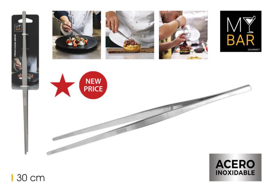 PINZAS COCINA SERVIR ACERO 30CM 9022500