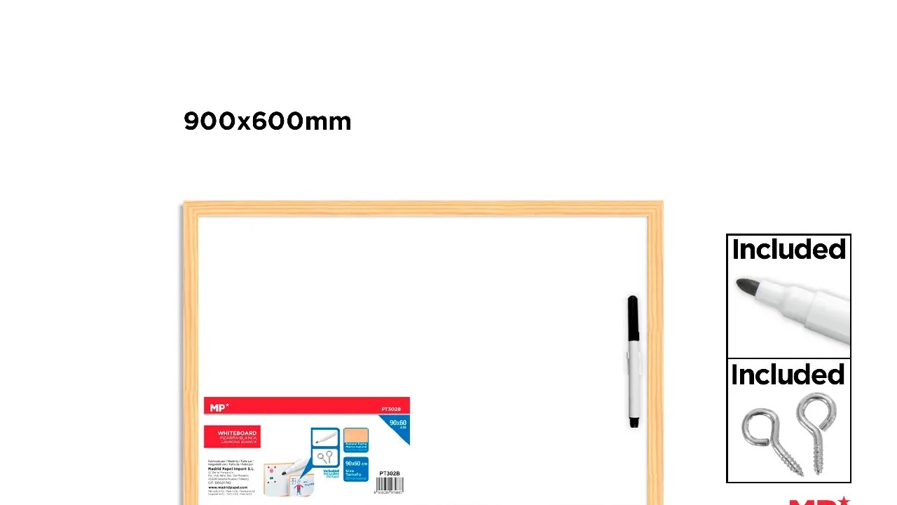 PIZARRA BLANCA 90X60 9119500