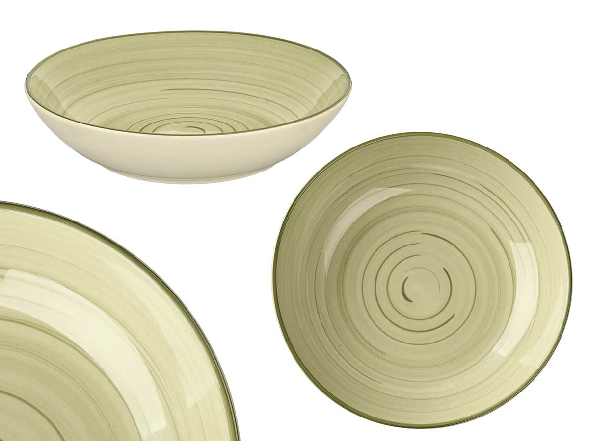 PLATO HONDO VERDE OLIVA 21CM 9017500