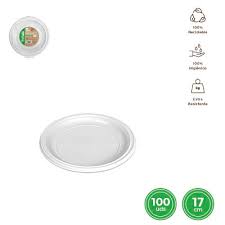 PLATO LLANO BLANCO 17CM 100U 903750
