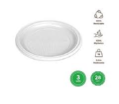 PLATO LLANO BLANCO 28CM 3U 9004500
