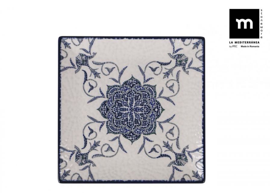 PLATO POSTRE ROSETTA 18X18CM 9018500