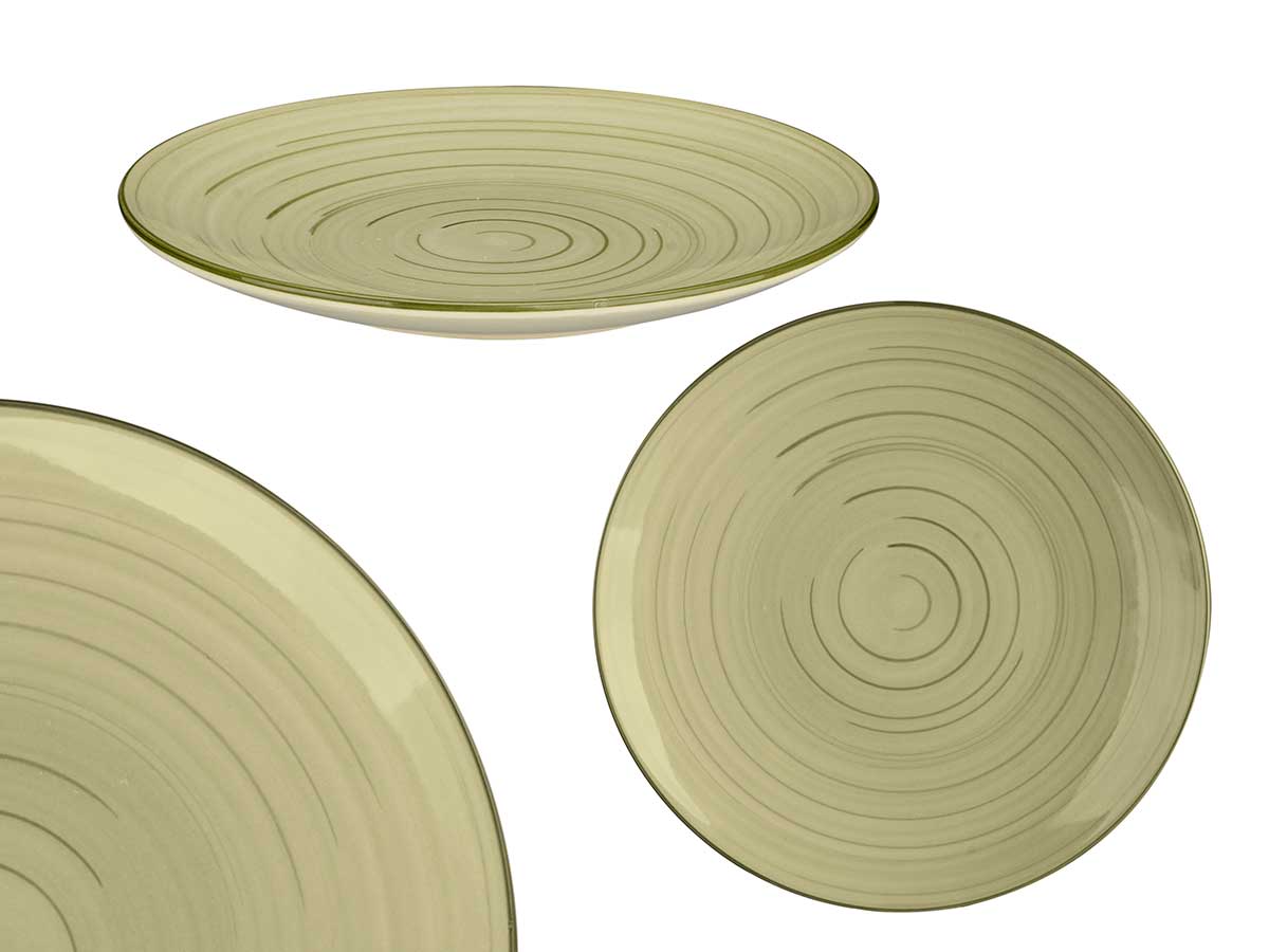 PLATO POSTRE VERDE OLIVA 19CM 9012500