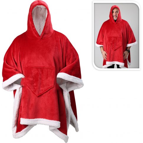 PONCHO PAPA NOEL 170X130