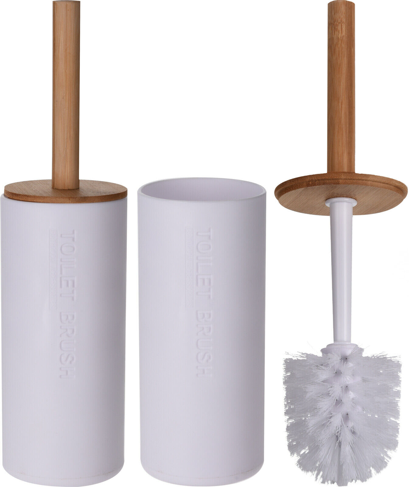 PORTAESCOBILLA BAMBU  WC 10X26 BCO 9061500