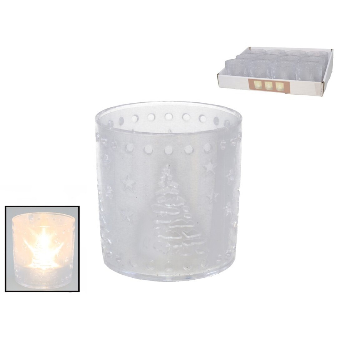 PORTAVELAS VASO 1LED 7X7CM 901500