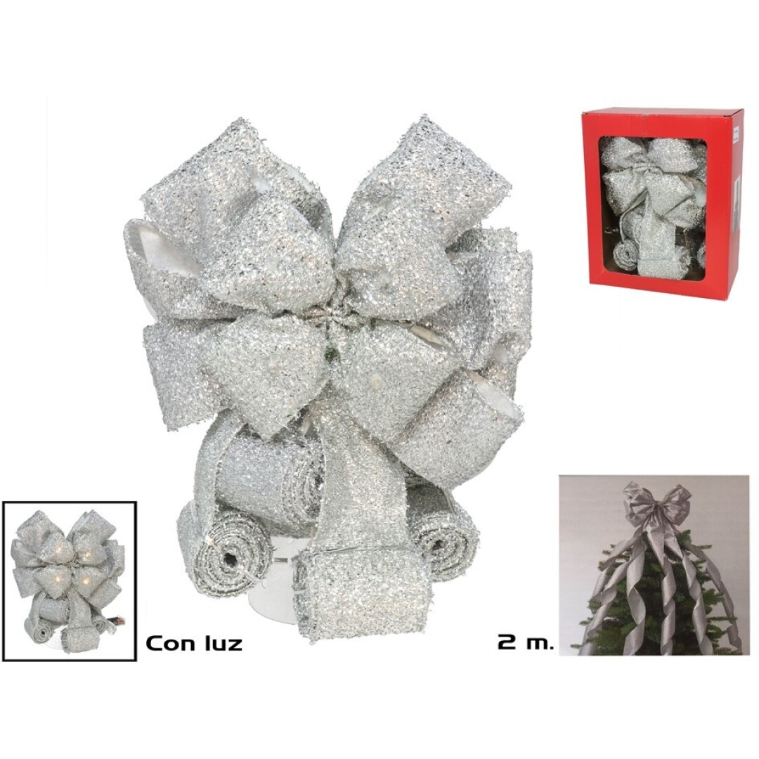 PUNTA ARBOL LED 25X200CM PLATA 908100