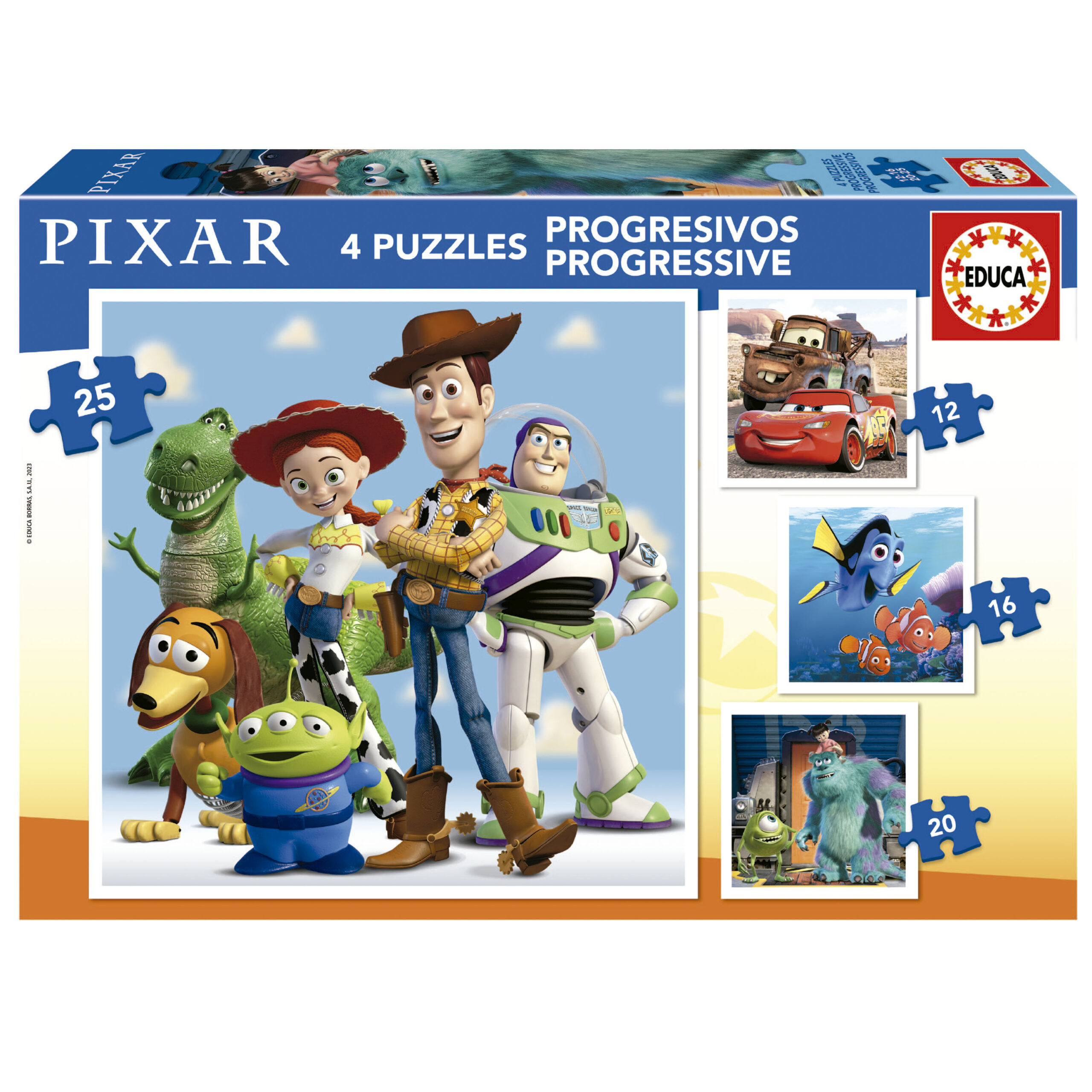 PUZZLE 4 PROGRESIVOS PIXAR 905700