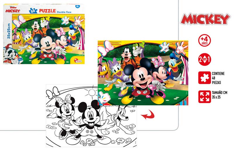 PUZZLE DOBLE CARA MICKEY 48PZ 903800