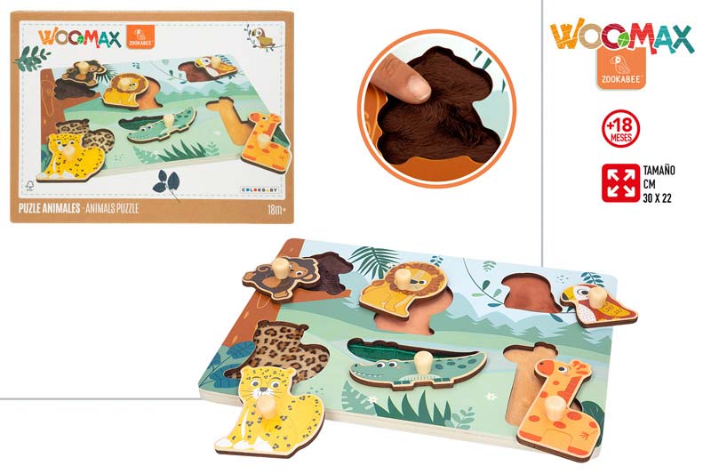 PUZZLE MADERA ANIMALES SELVA 906500