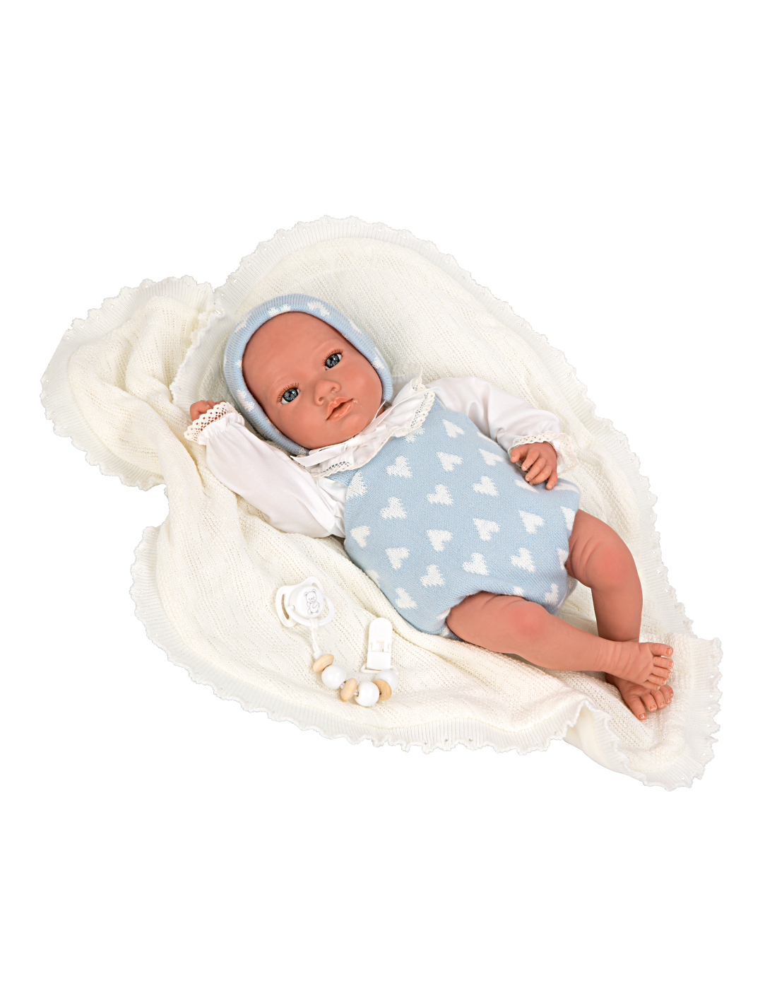 REBORN 40CM IAN AZUL C/MANTA 9691500
