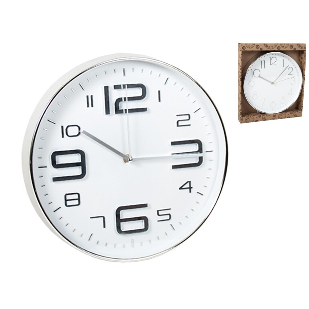 RELOJ PARED 30.5CM BCO 906100