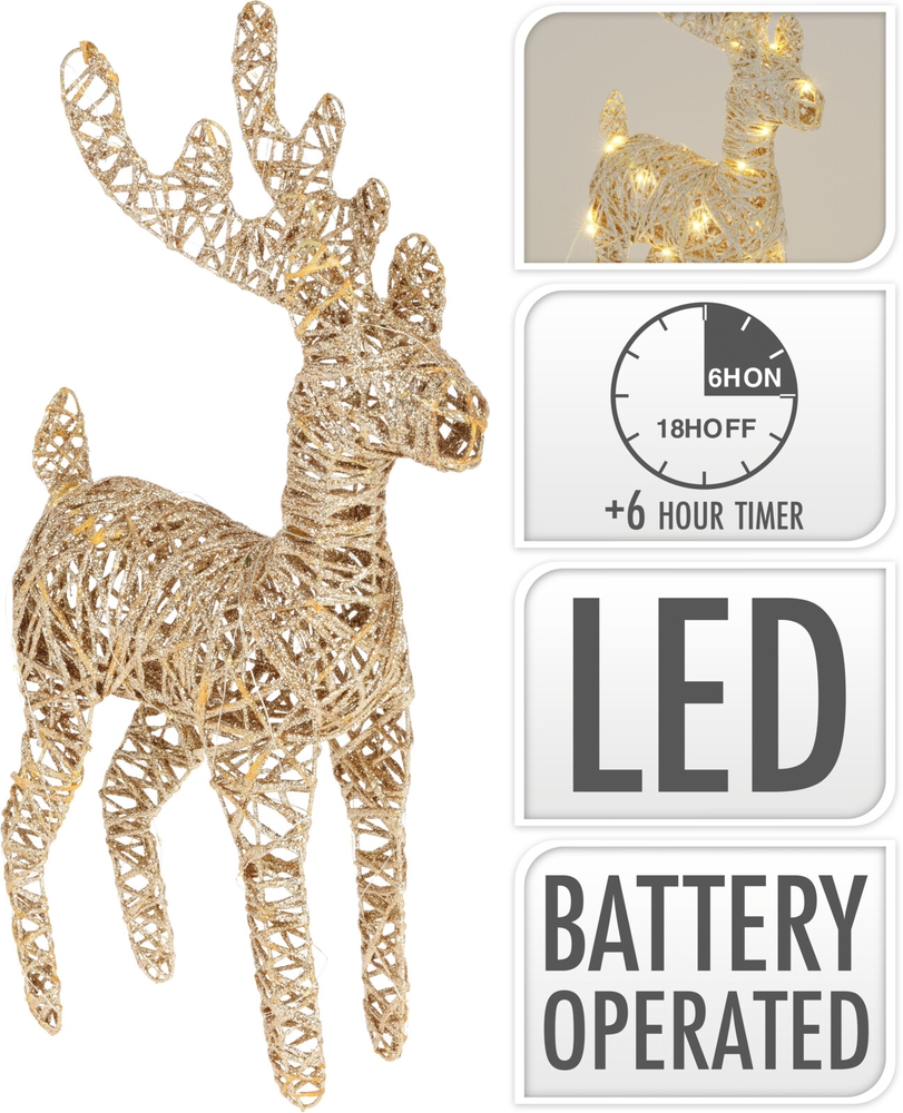 RENO YUTE 45CM C/LED ORO 922000