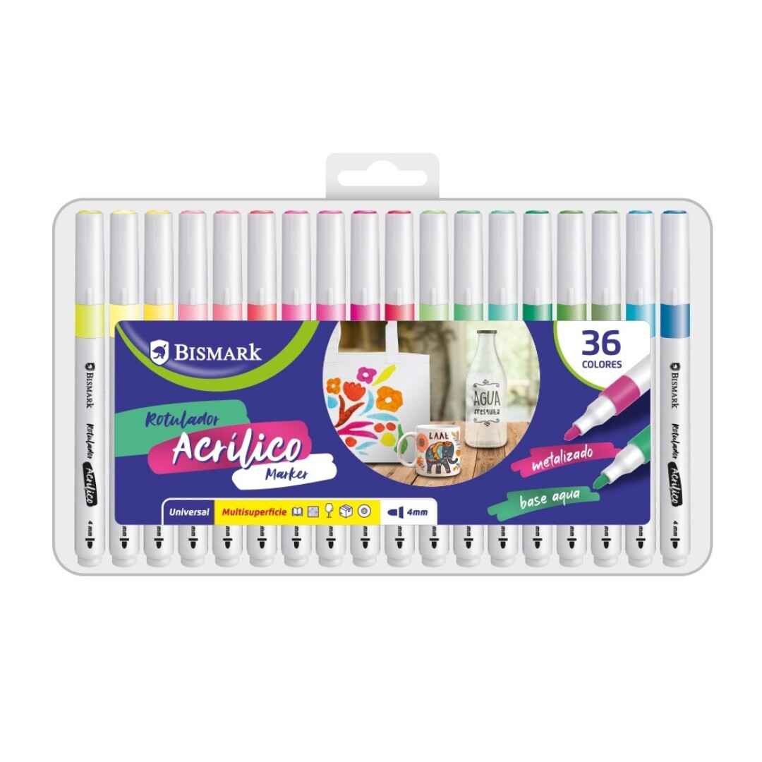 ROTULADORES ACRILICOS METALIZ.36UD 9077500