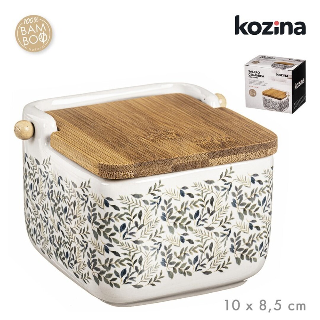 SALERO CERAMICA T/BAMBU HOJAS 10CM 9036500