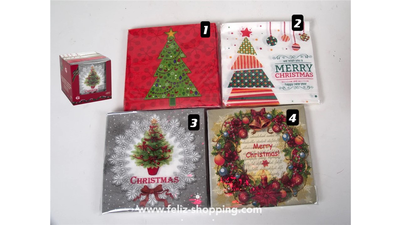 SERVILLETA 33X33 NAVIDAD 20UD 900700