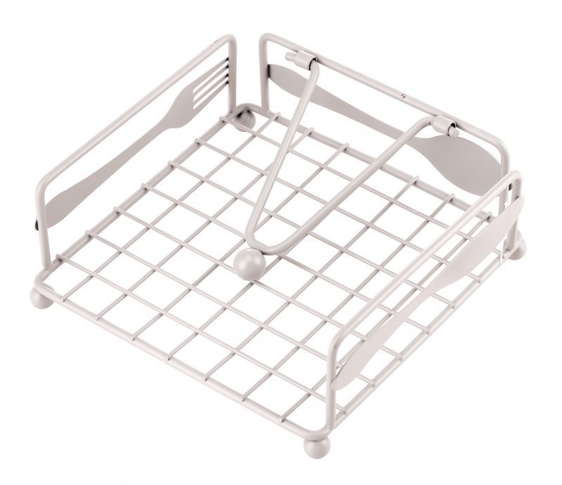 SERVILLETERO METAL 18X18 GRIS 9041500