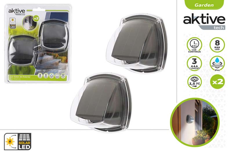 SET 2 APLIQUES SOLARES LED 9047500