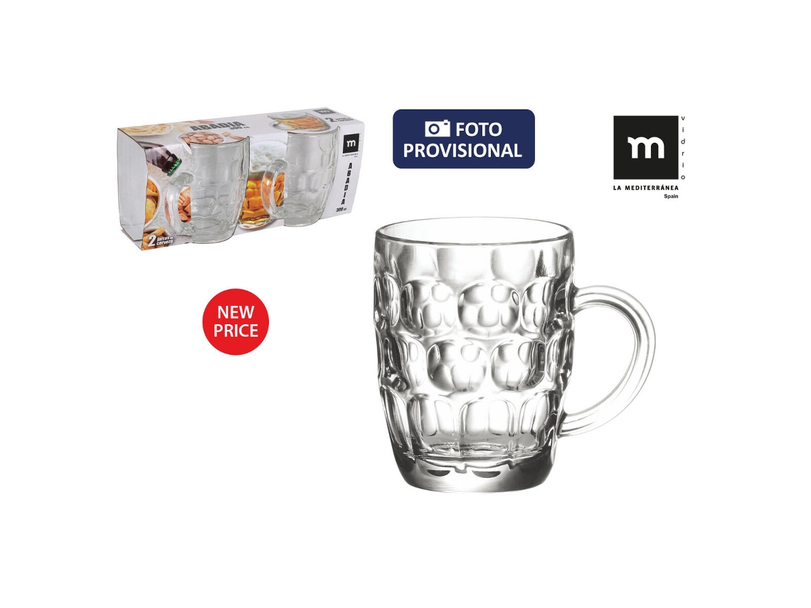 SET 2 JARRAS CERVEZA 300CC ABADIA 9013600