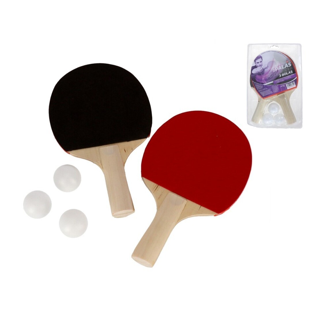 SET 2 PALAS PINGPONG+3BOLAS 23X14 9015500