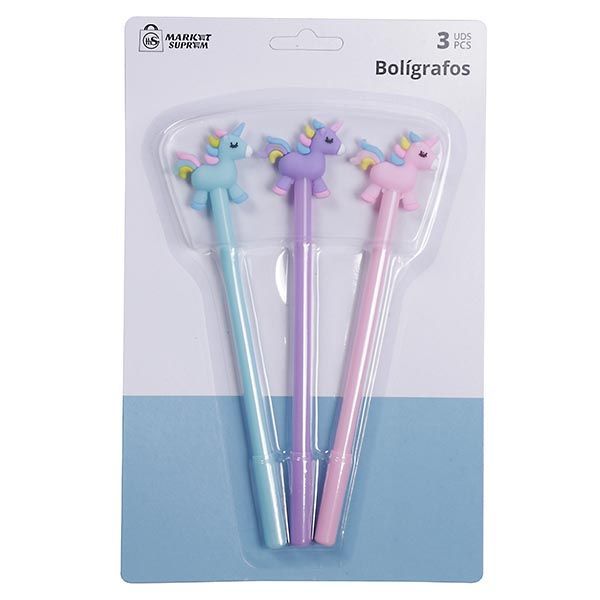 SET 3 BOLIGRAFOS UNICORNIO 901100