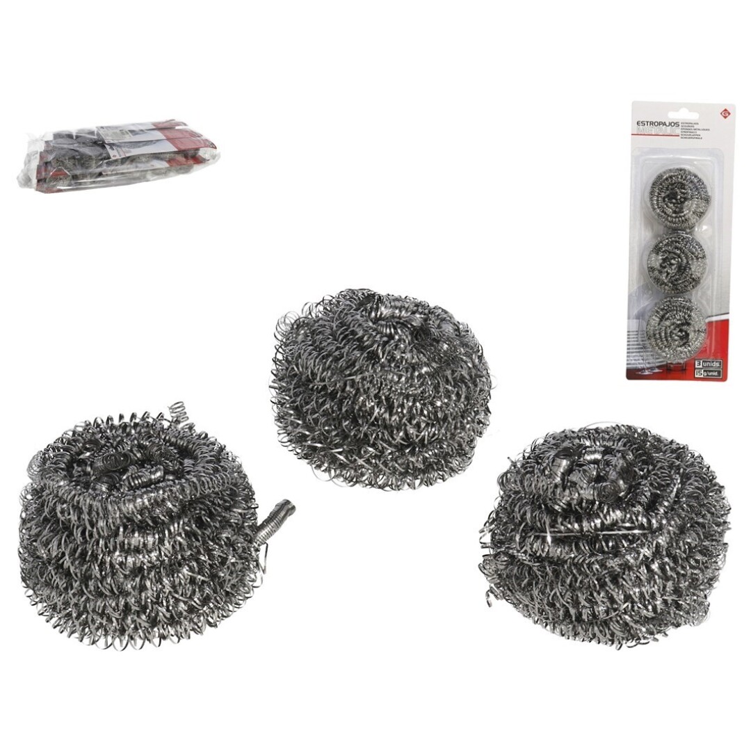 SET 3 ESTROPAJOS METALICOS 900600