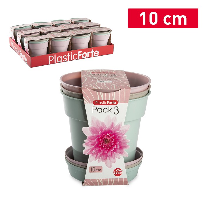 SET 3 MACETAS C/P 10CM VRM 9016500