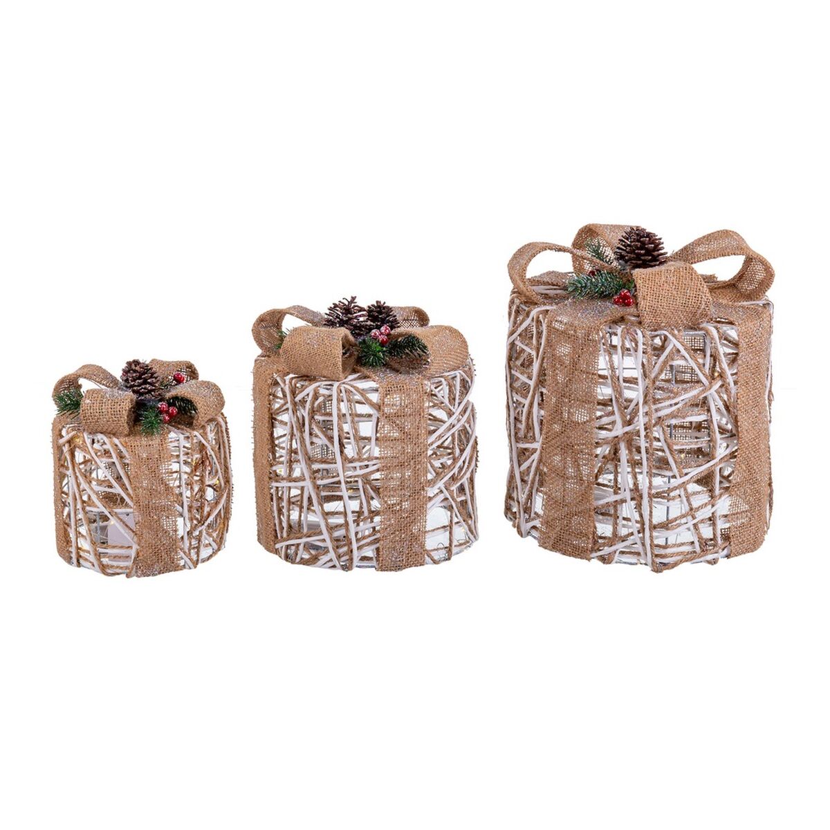 SET 3 REGALOS 70LUCES 25X25X35 9297500