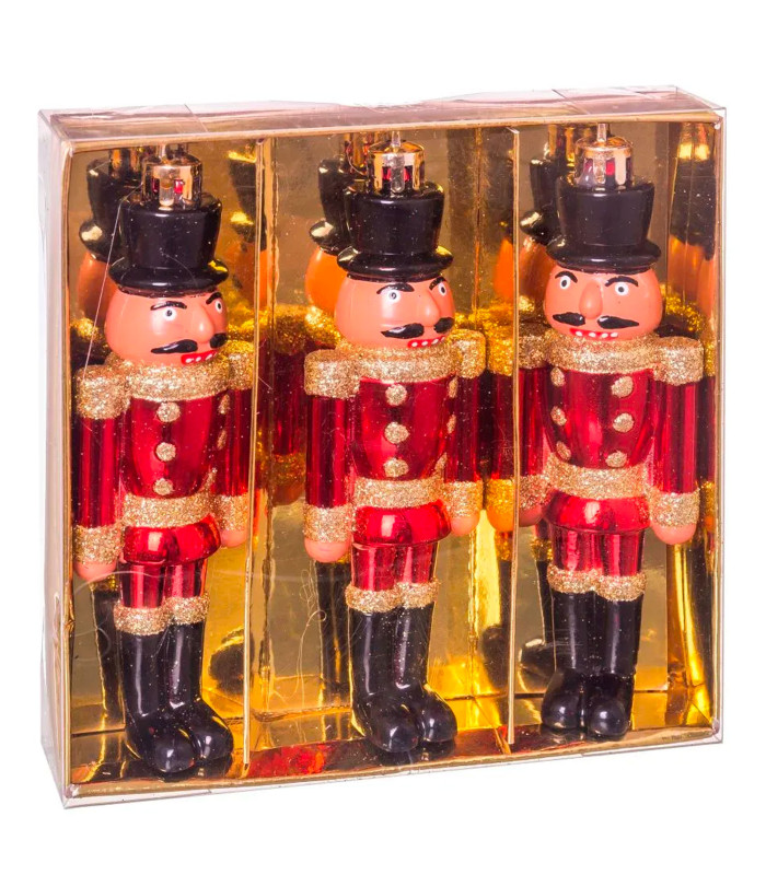 SET 3 SOLDADOS ROJO 13X3X13CM 9022500