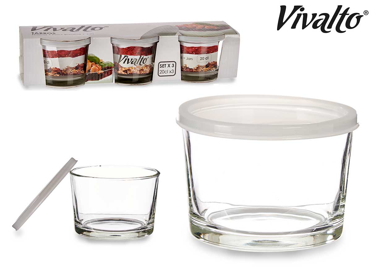 SET 3 TARROS 200ML CRISTAL   9025500
