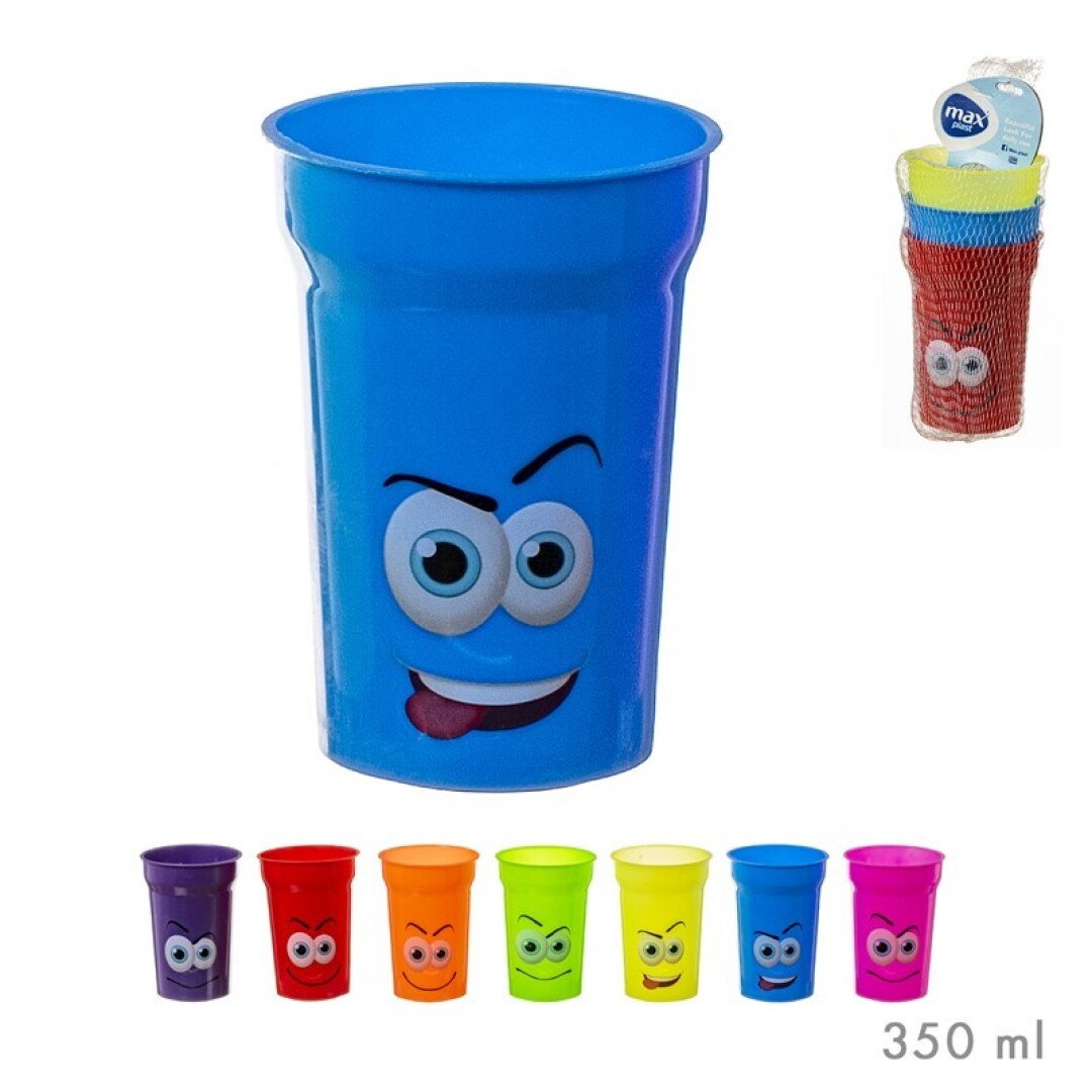 SET 3 VASOS SMILEY 350ML 901000