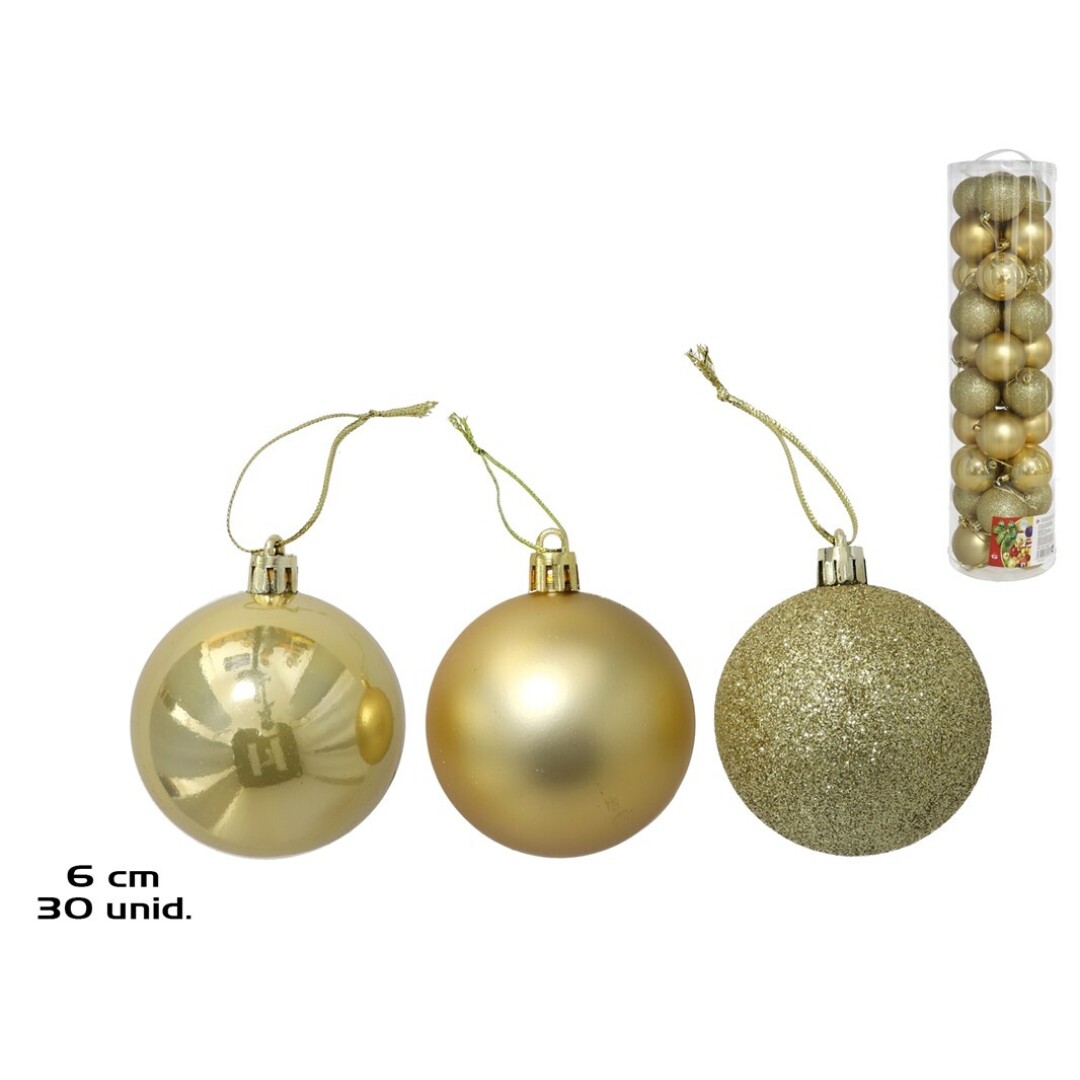 SET 30BOLAS NAVIDAD MILO 0R0 6CM 9048500