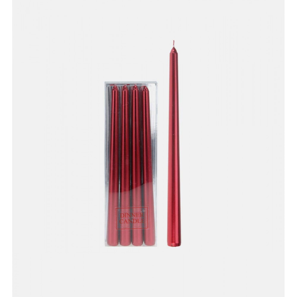 SET 4 VELAS ROJA 30CM 903800