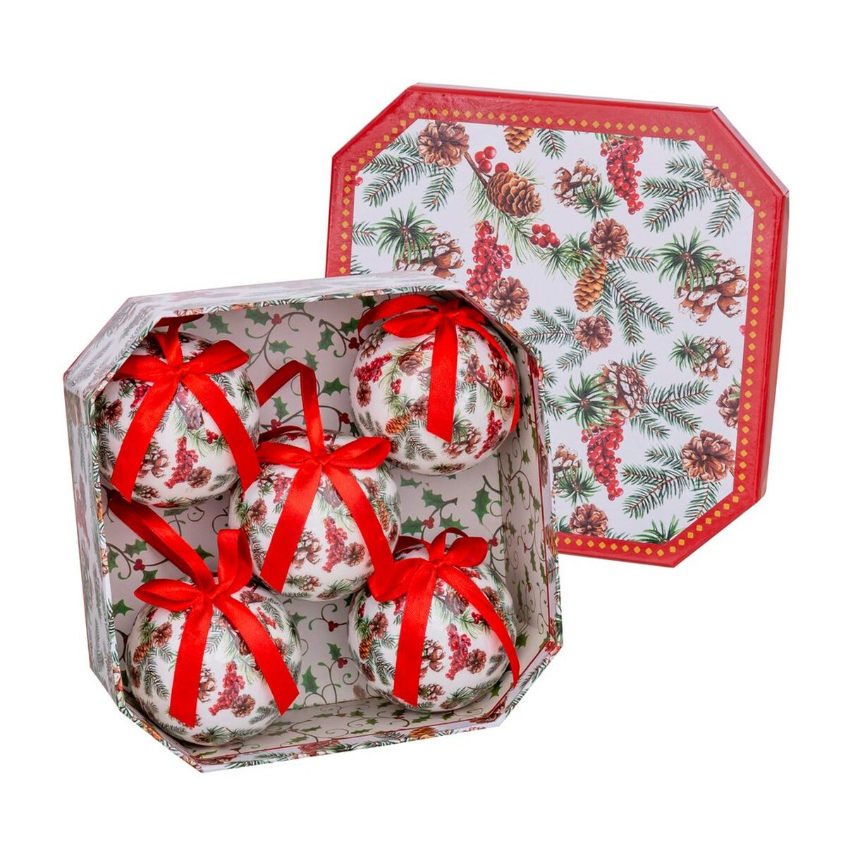 SET 5BOLAS MEMORY ACEBO 7.5CM 907100