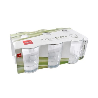 SET 6  VASO AGUA SONIA 27CL  90190000