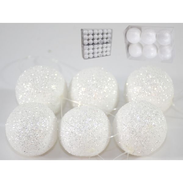 SET 6 BOLAS NAVIDAD BCAS 8CM 9021500